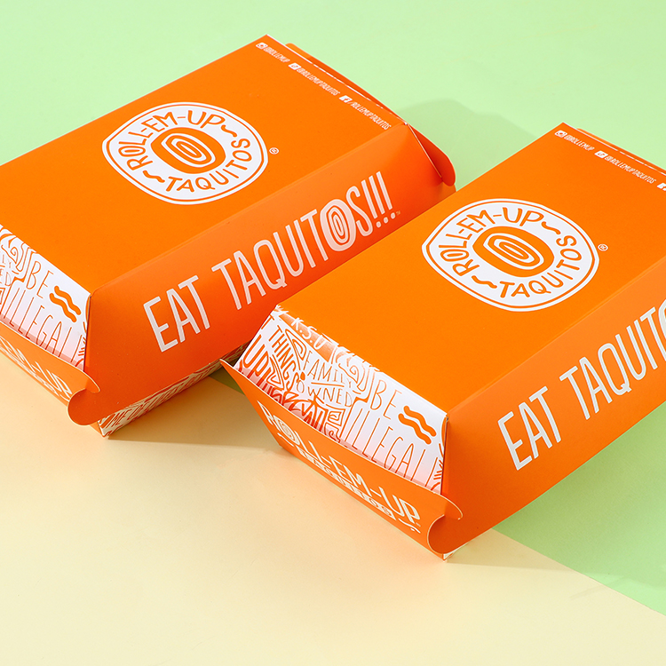 orange hamburger box